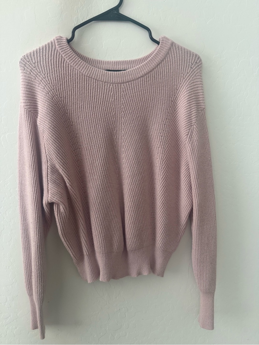 Premise Blush Ribbed Crewneck Sweater